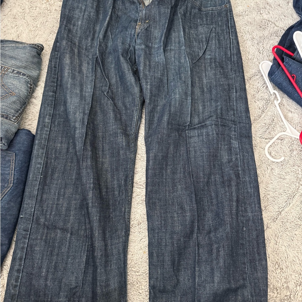 Levi's Blue Relaxed Jeans High-Rise Structured